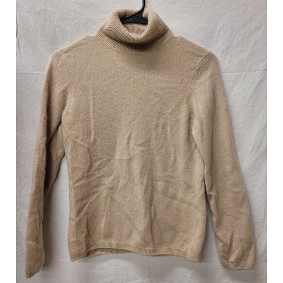 Charter Club Sweaters - Charter Club Tan 2-Ply 100% Cashmere Women's Turtleneck Sweater Size Small